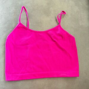 pink cropped cami